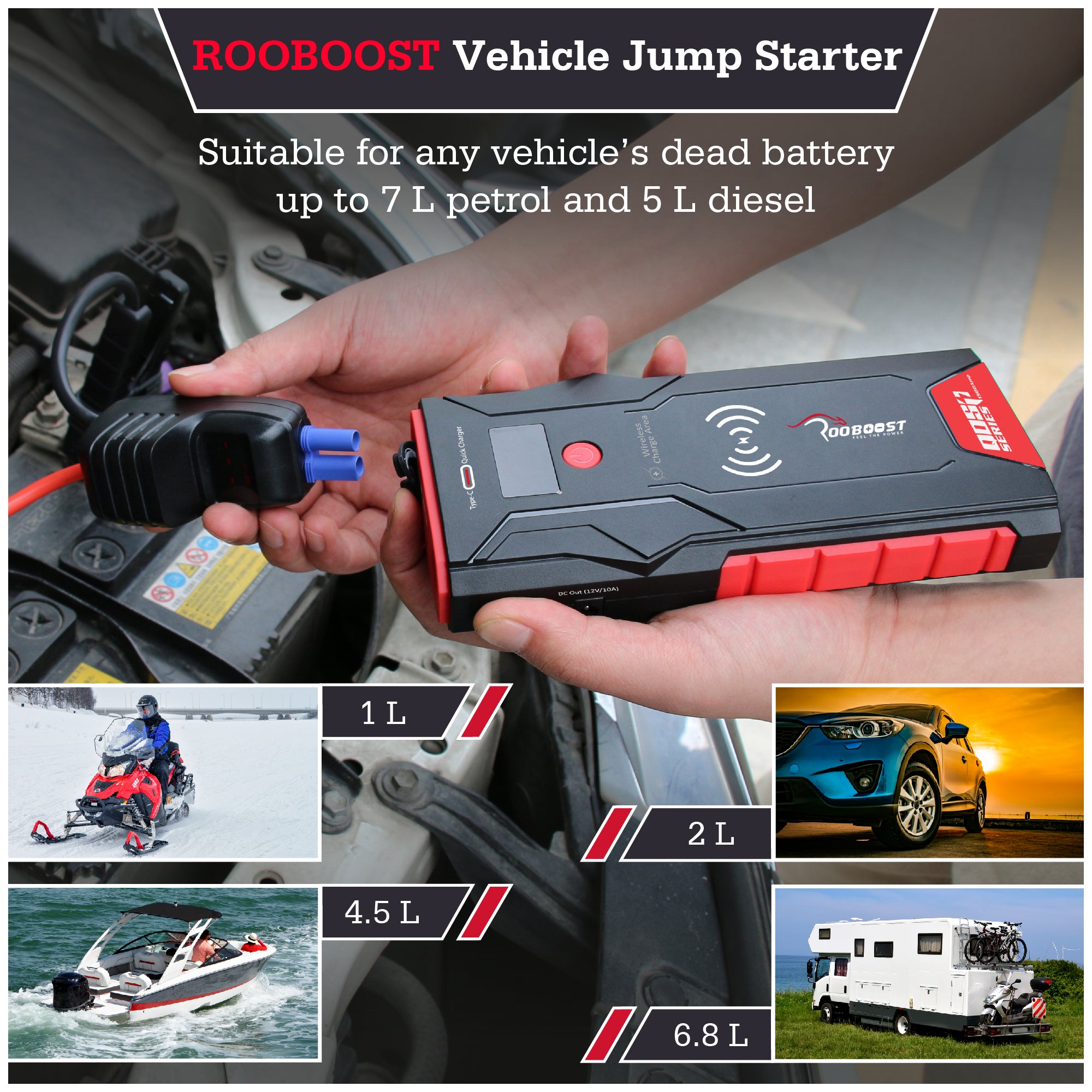 Extreme Safe Jump Starter & Wireless Power Bank