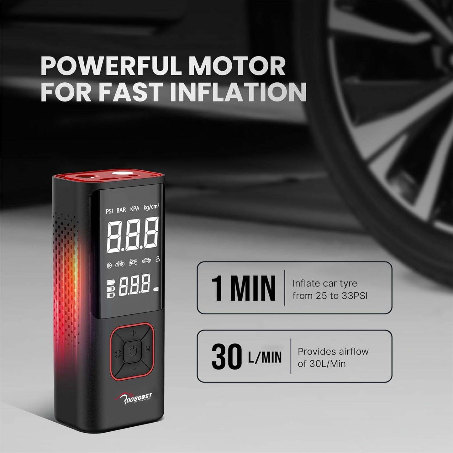 Cordless Tyre Inflator & Power Bank