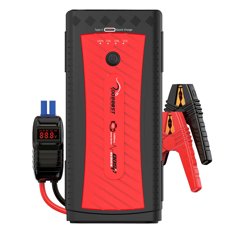 Jump starter 12 V with cordless power bank, 800 A 